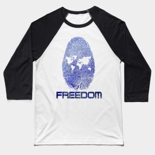 Thumbprint World of Freedom Baseball T-Shirt